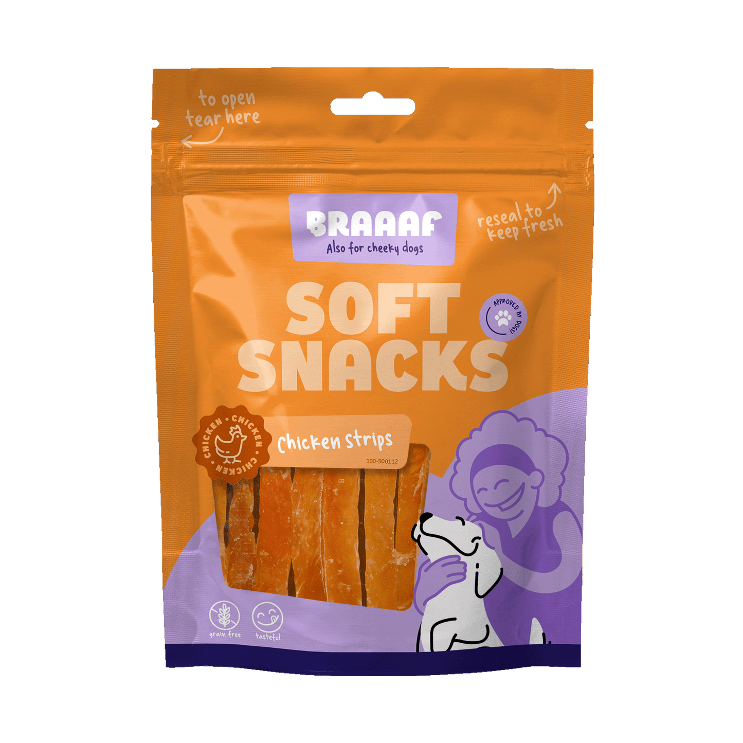 Braaaf Soft Snack bandes de poulet