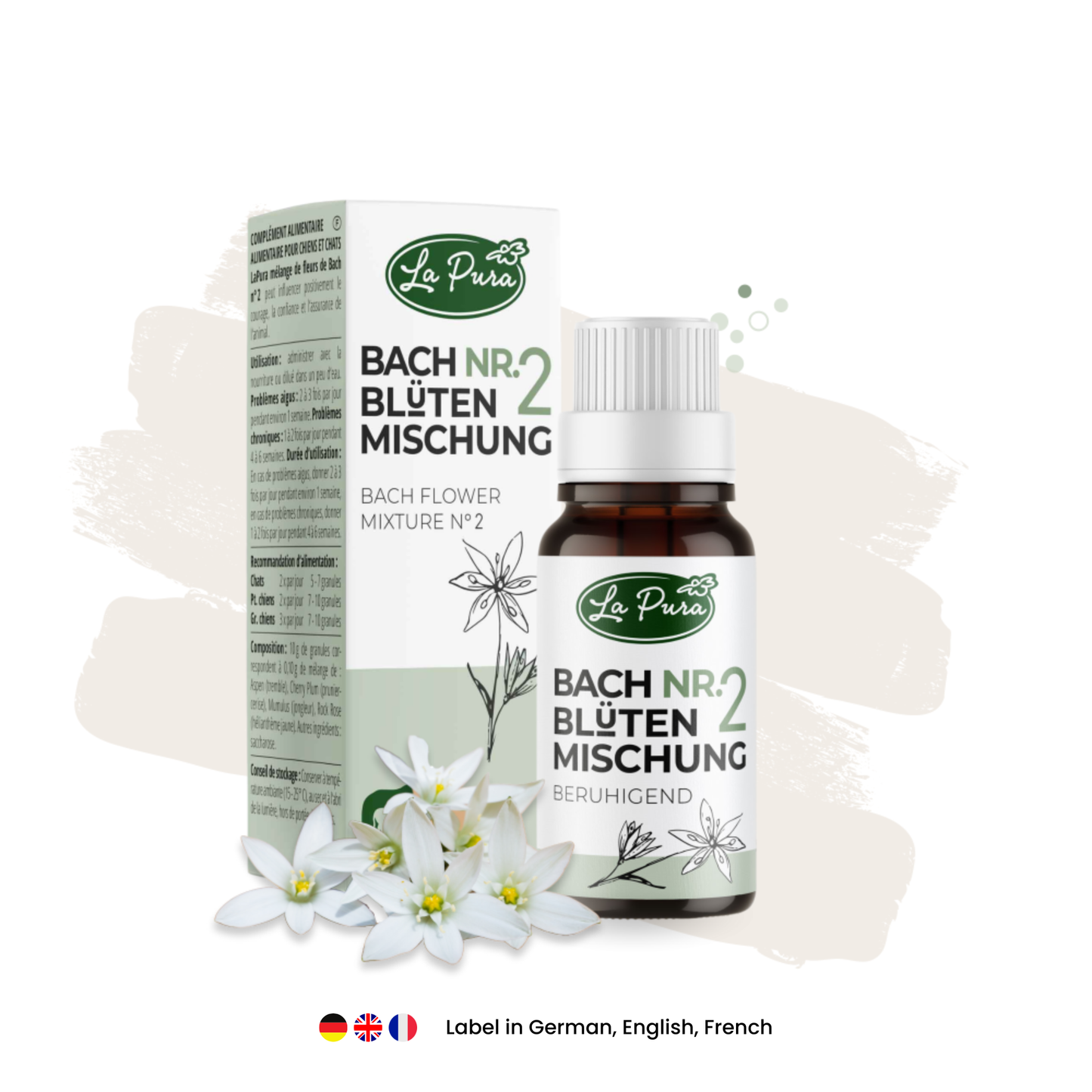 Mélange de fleurs de Bach LaPura n° 2 (environ 1 200 globules)