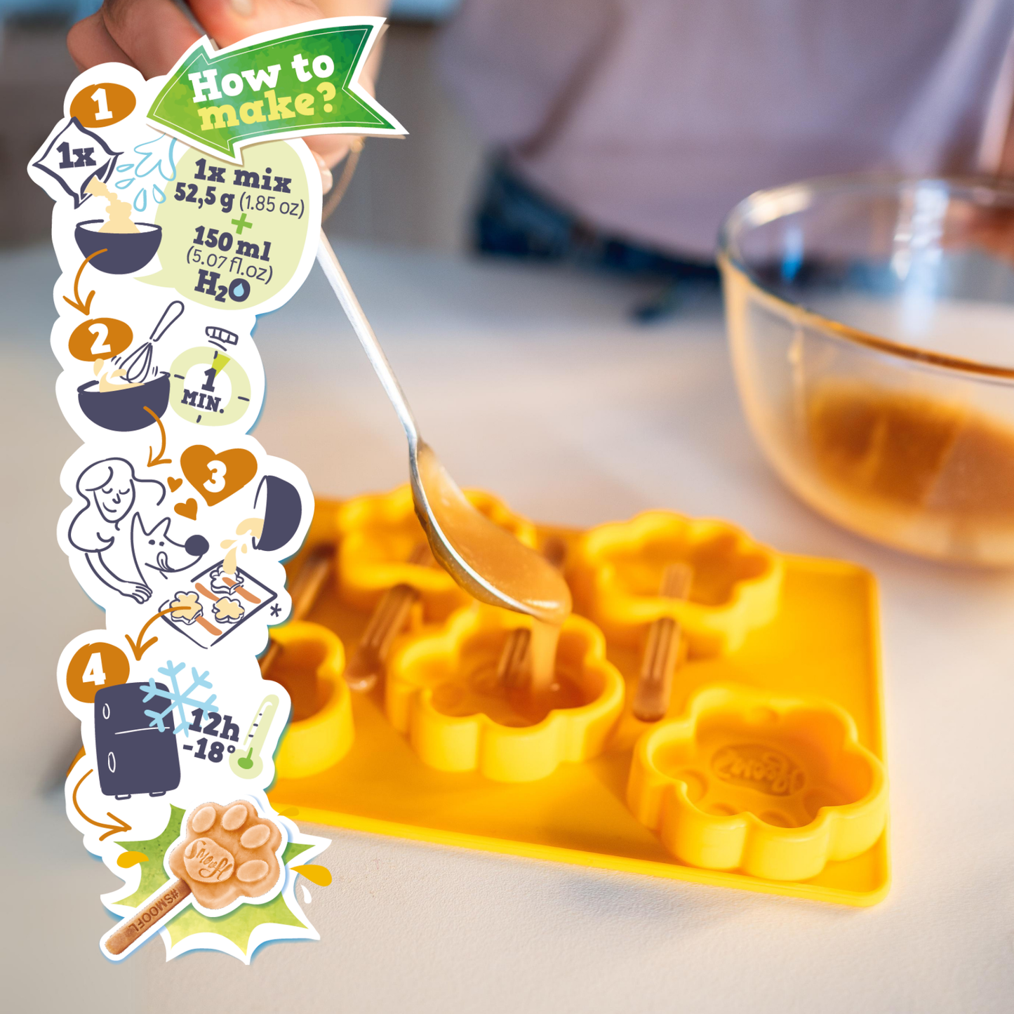 Kit de démarrage petit format pour glace pour chien