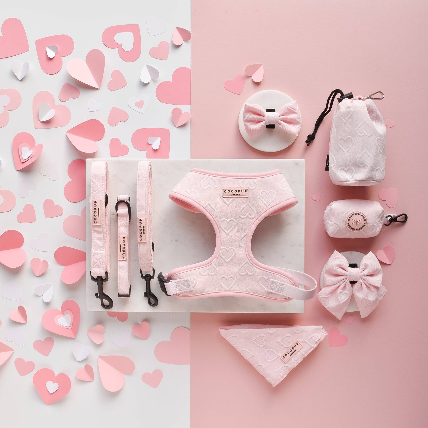Pochette à friandises avec cordon de serrage - Baby Pink Heart