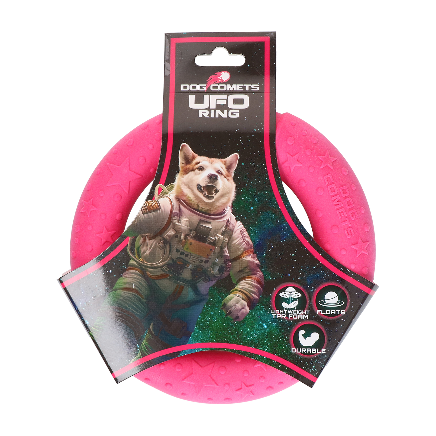 Chien Comètes OVNI Anneau Rose