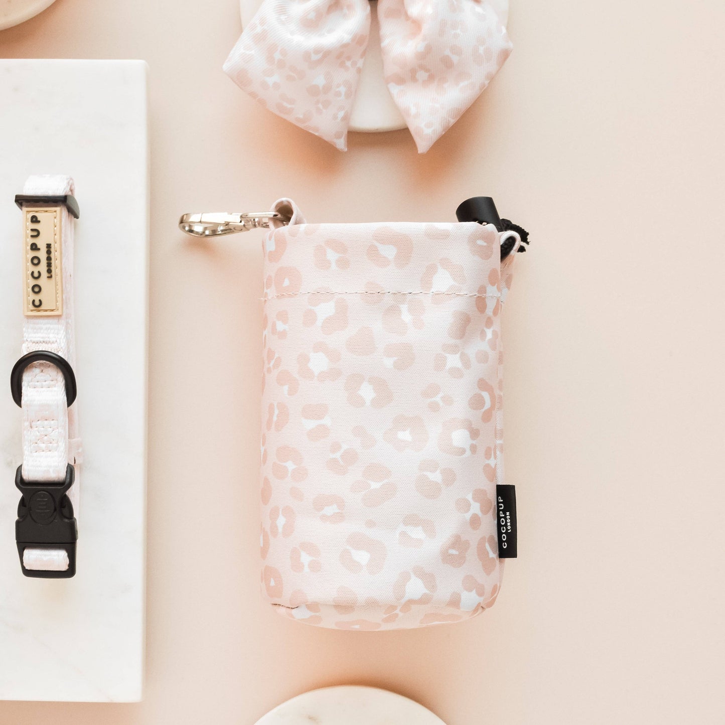 Pochette à friandises avec cordon de serrage - Nude Chic Leopard