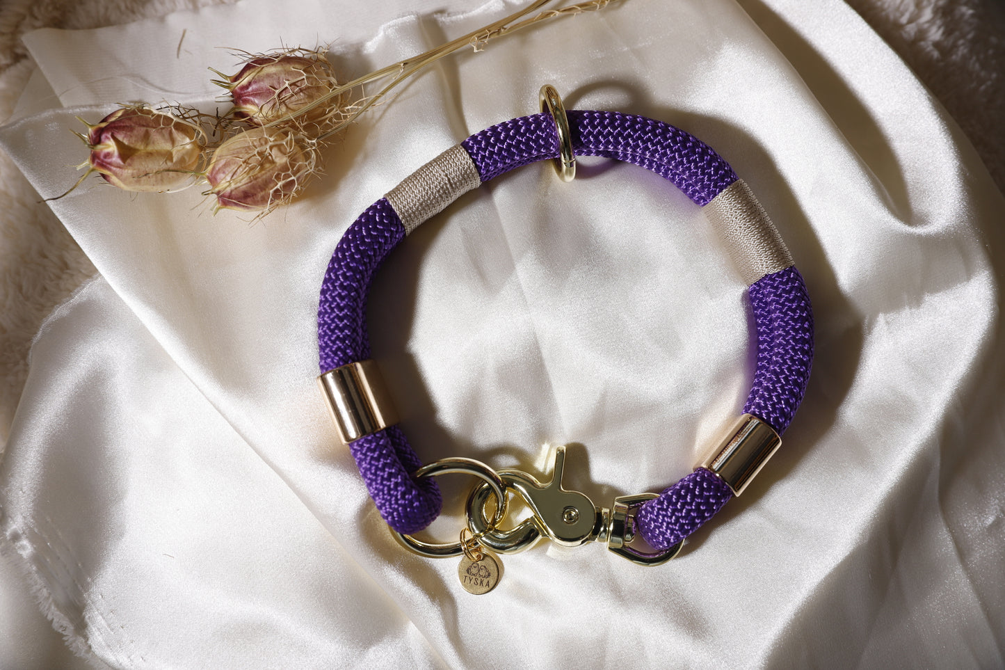 Collier porte-médaille corde double - Différents coloris
