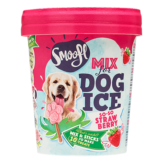 Mélange fraise pour glace à chien