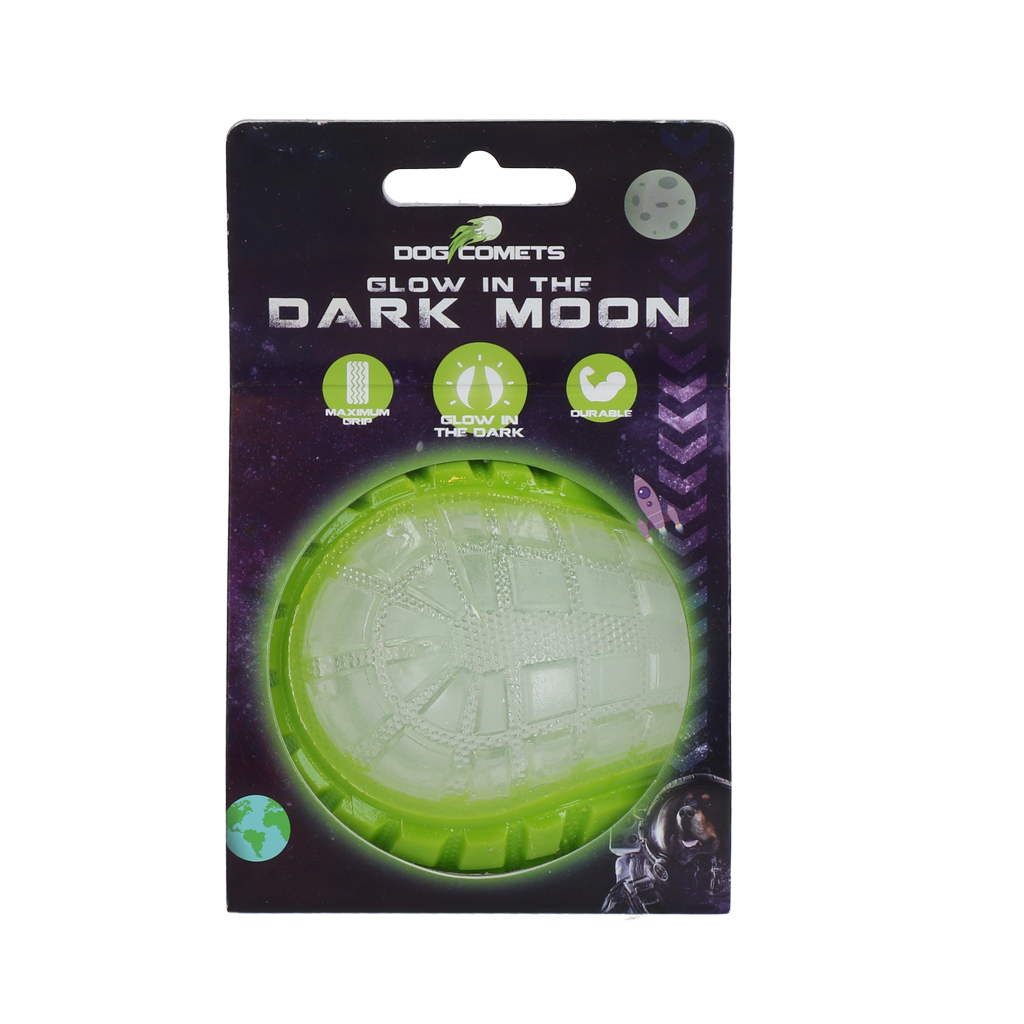 Dog Comets Lune Lumineuse dans le Noir Vert