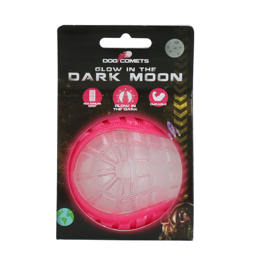 Dog Comets Lune Lumineuse dans le Noir Rose