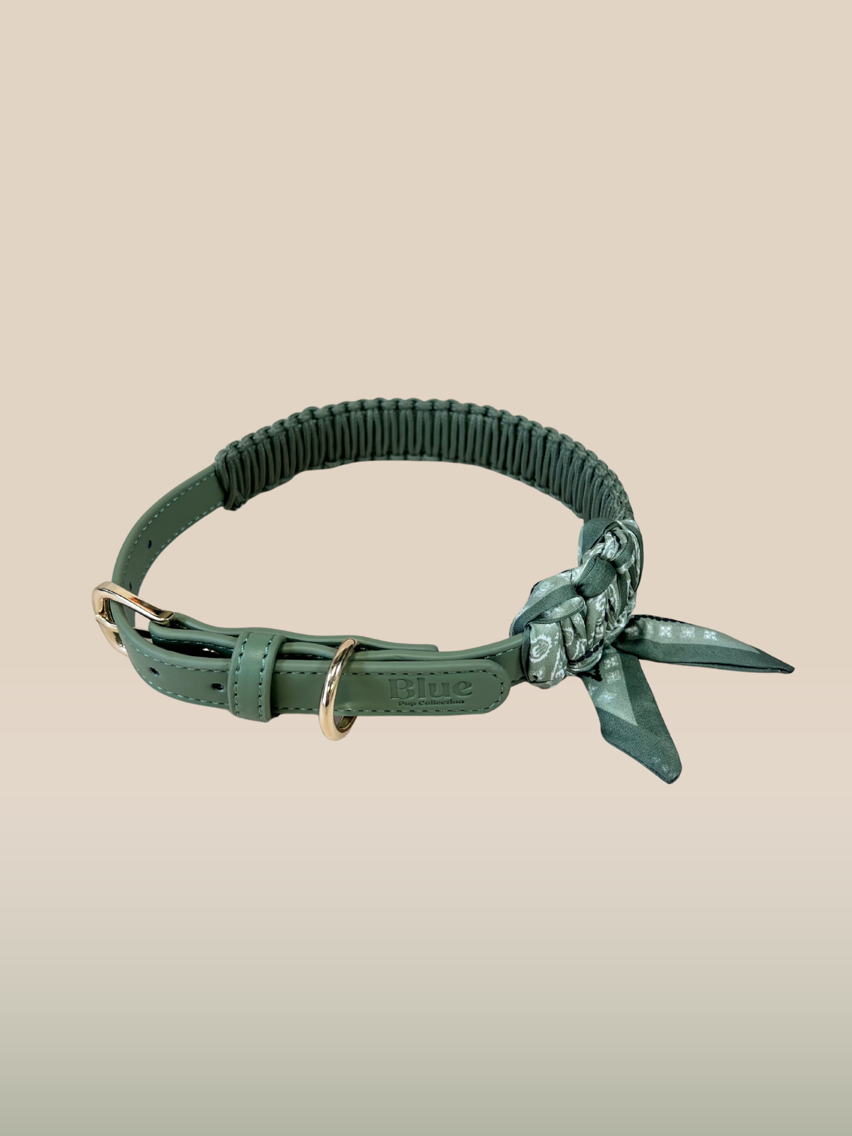 Collier-bandana Lichen en simili cuir