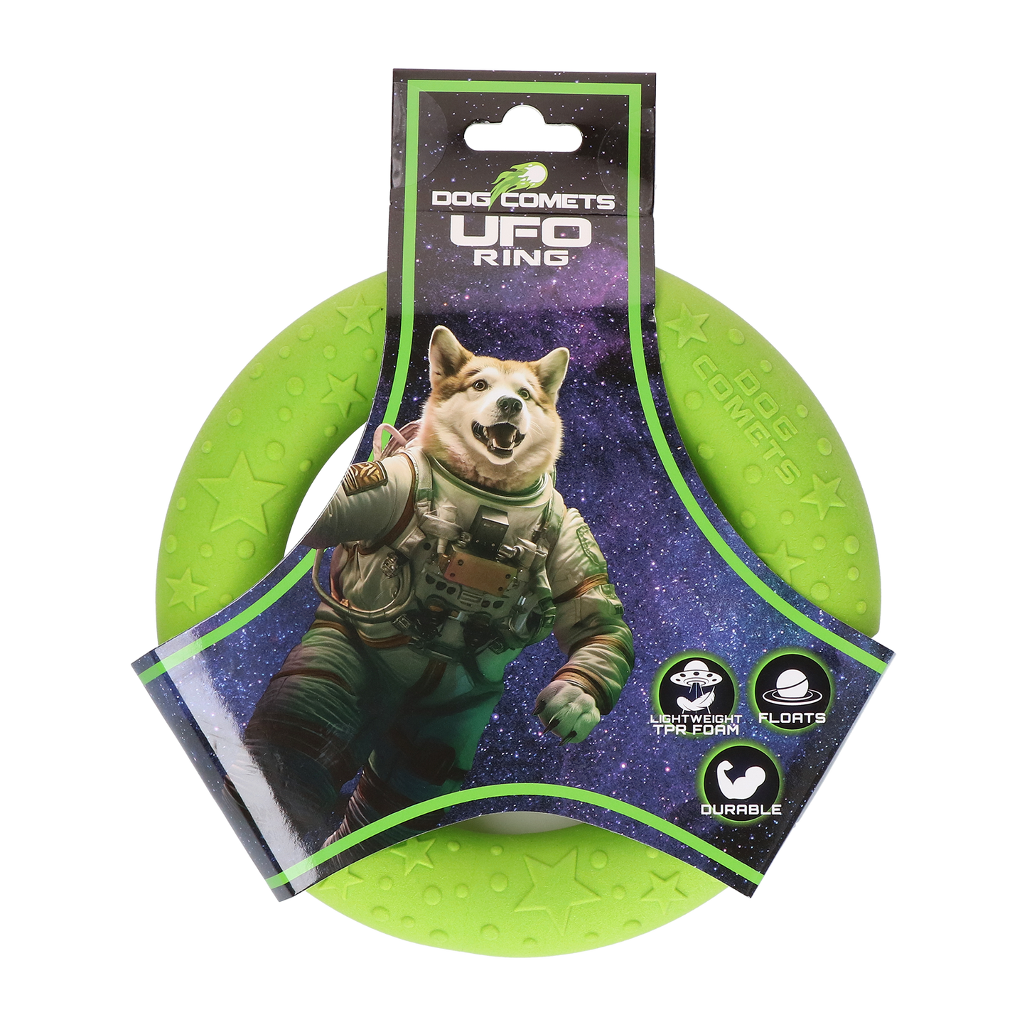 Chien Comètes OVNI Anneau Vert
