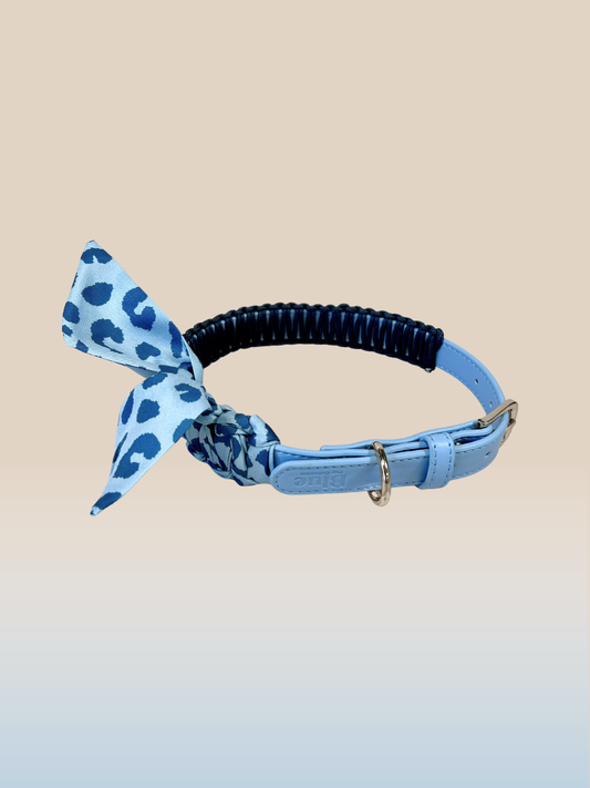 Collier-bandana Blue en simili cuir