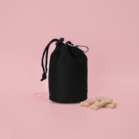 Pochette à friandises avec cordon de serrage - Noir uni
