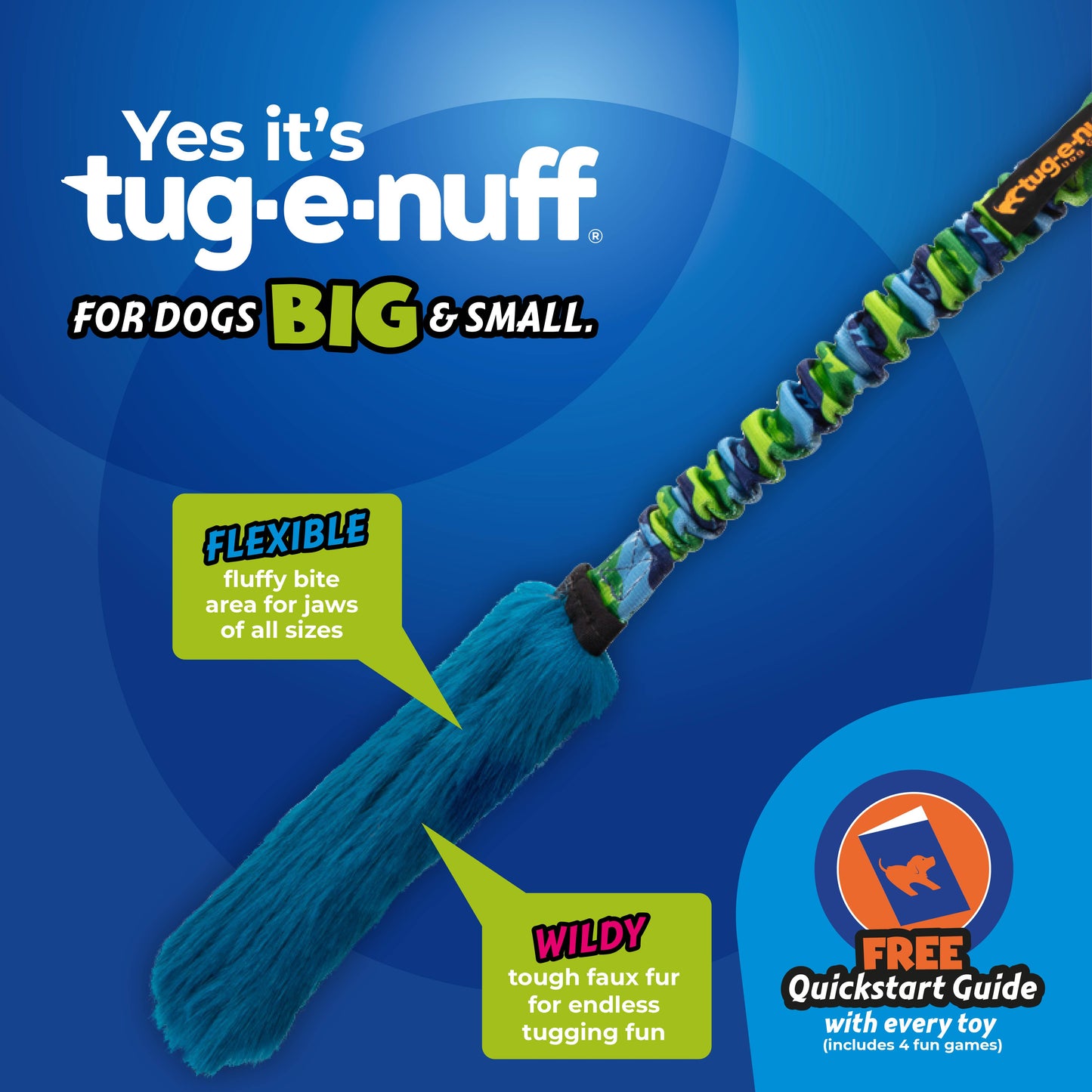 Bright Fauxtastic | Jouet de remorquage pour chien | Tug-E-Nuff