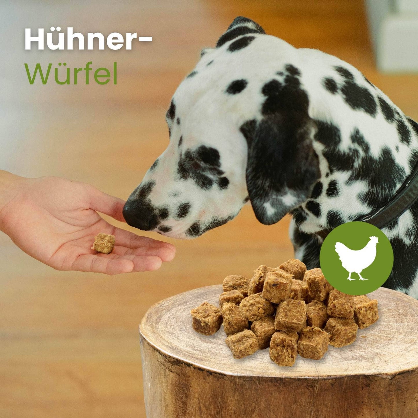 Cubes de poulet naturels pour chiens