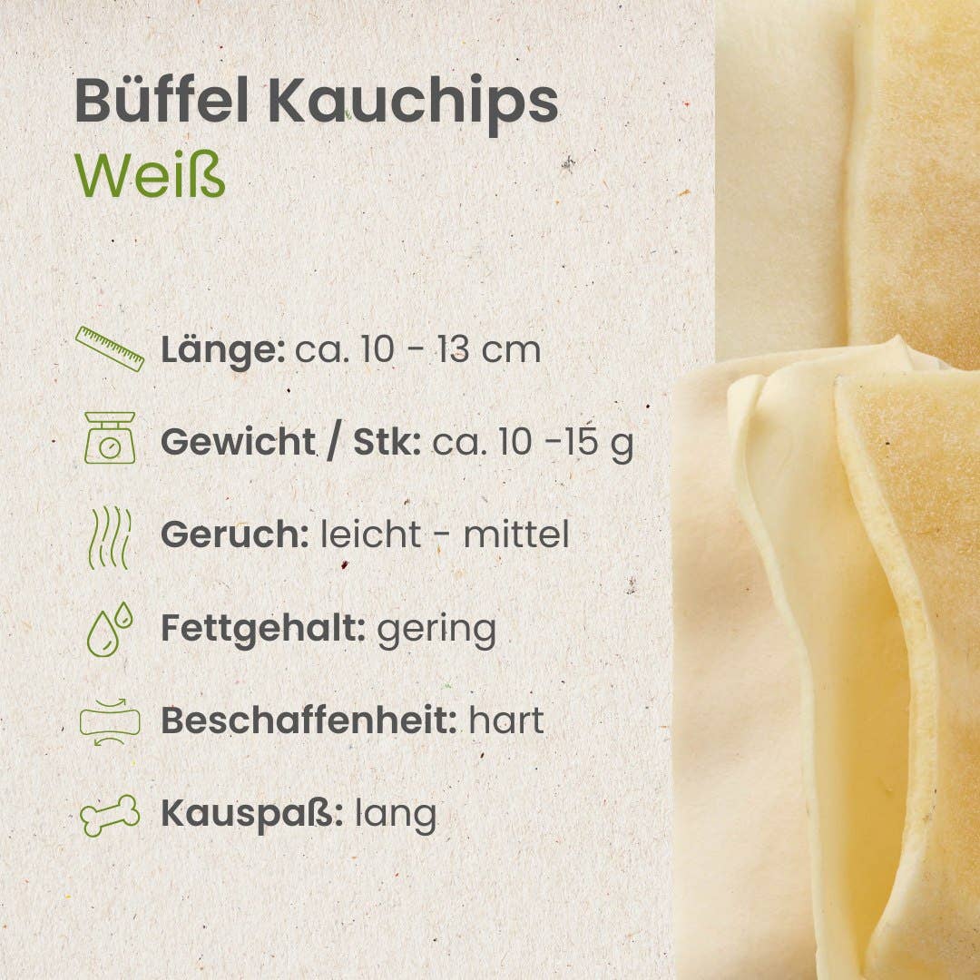 Chips à mâcher au buffle, blanc