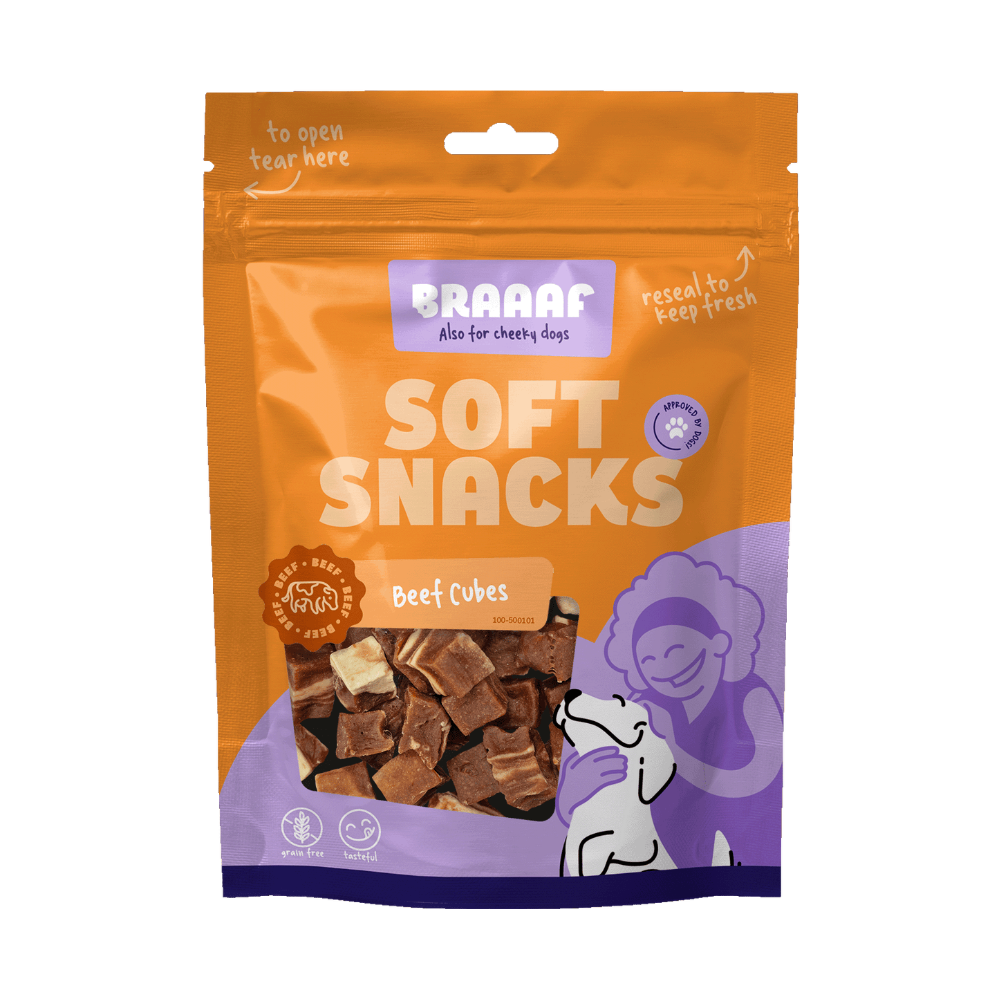 Braaaf Soft Snack Cubes - Bœuf et Poisson