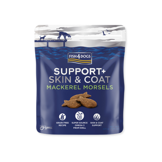 Fish4Dogs Support+ Peaux & Pelage - Bouchées au Maquereau 225 g