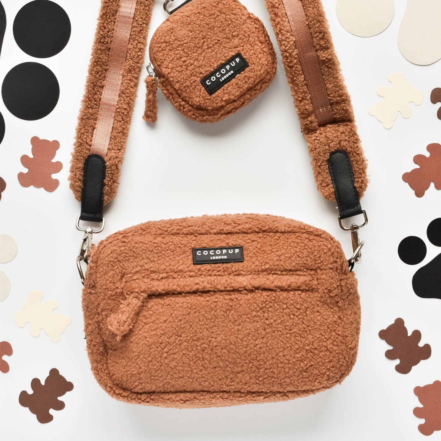 Ensemble Sac de promenade + sangle + pochette frifri pour chien - Teddy Paddington
