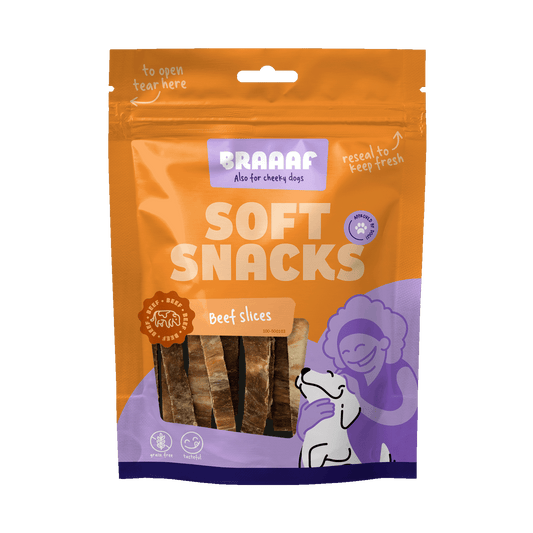 Braaaf Tranches de Friandises Molles - Bœuf & Poisson