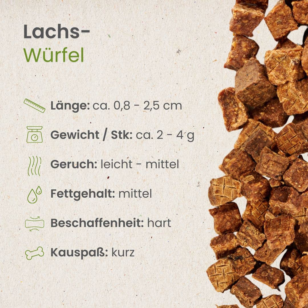 Cubes de saumon naturels pour chiens et chats