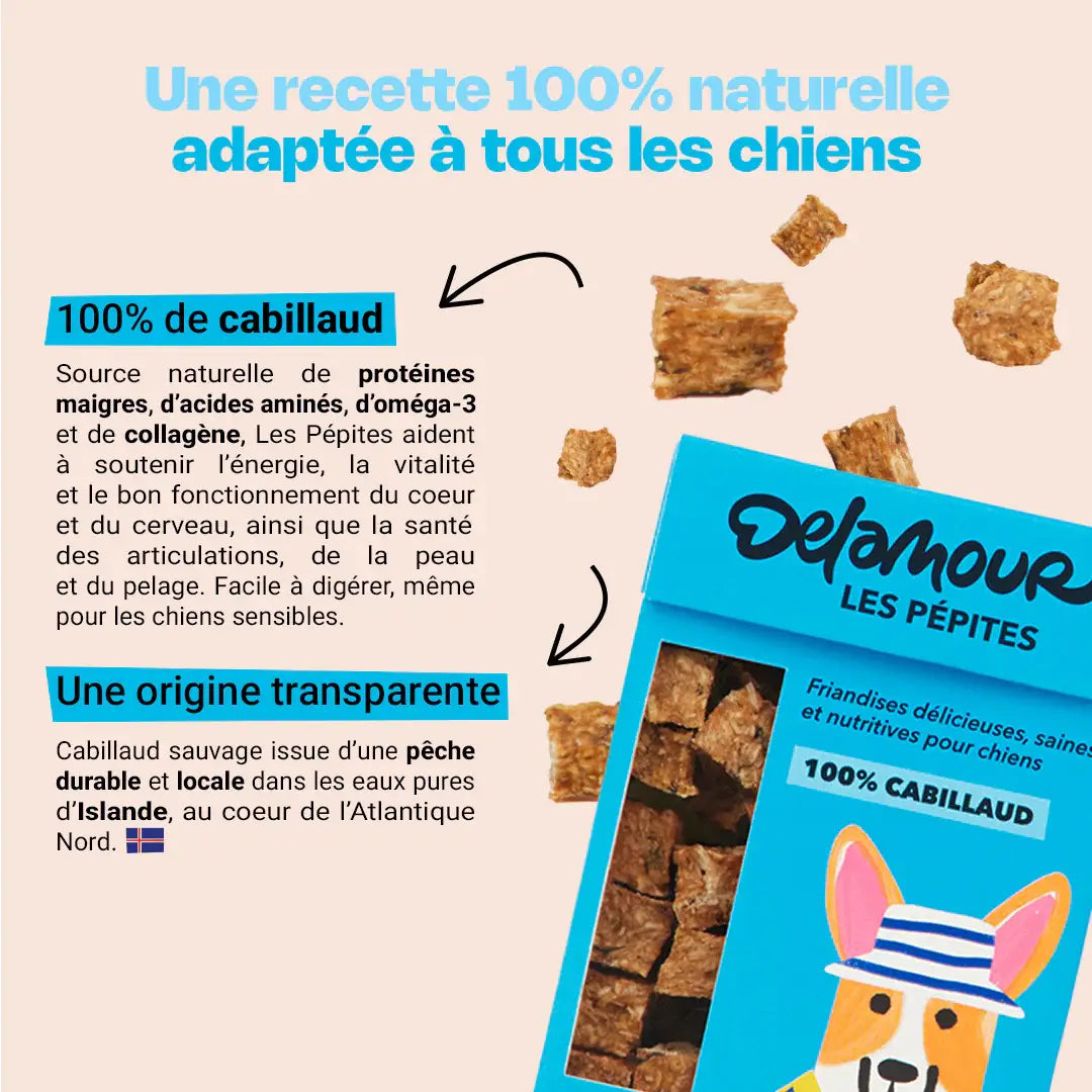 Les Pépites, format nomade - Cabillaud (50g)