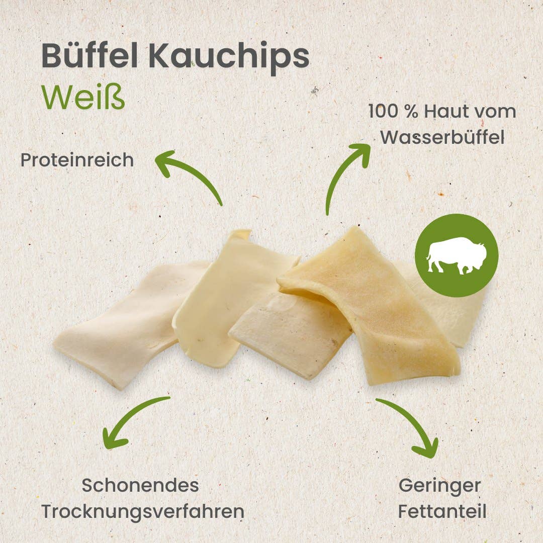 Chips à mâcher au buffle, blanc