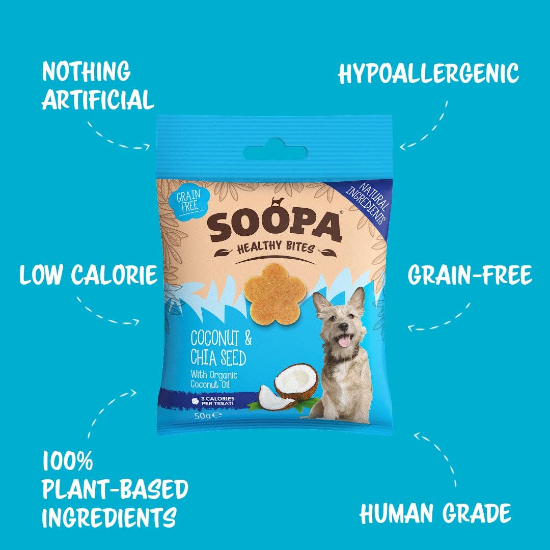Friandises à la noix de coco et aux graines de chia