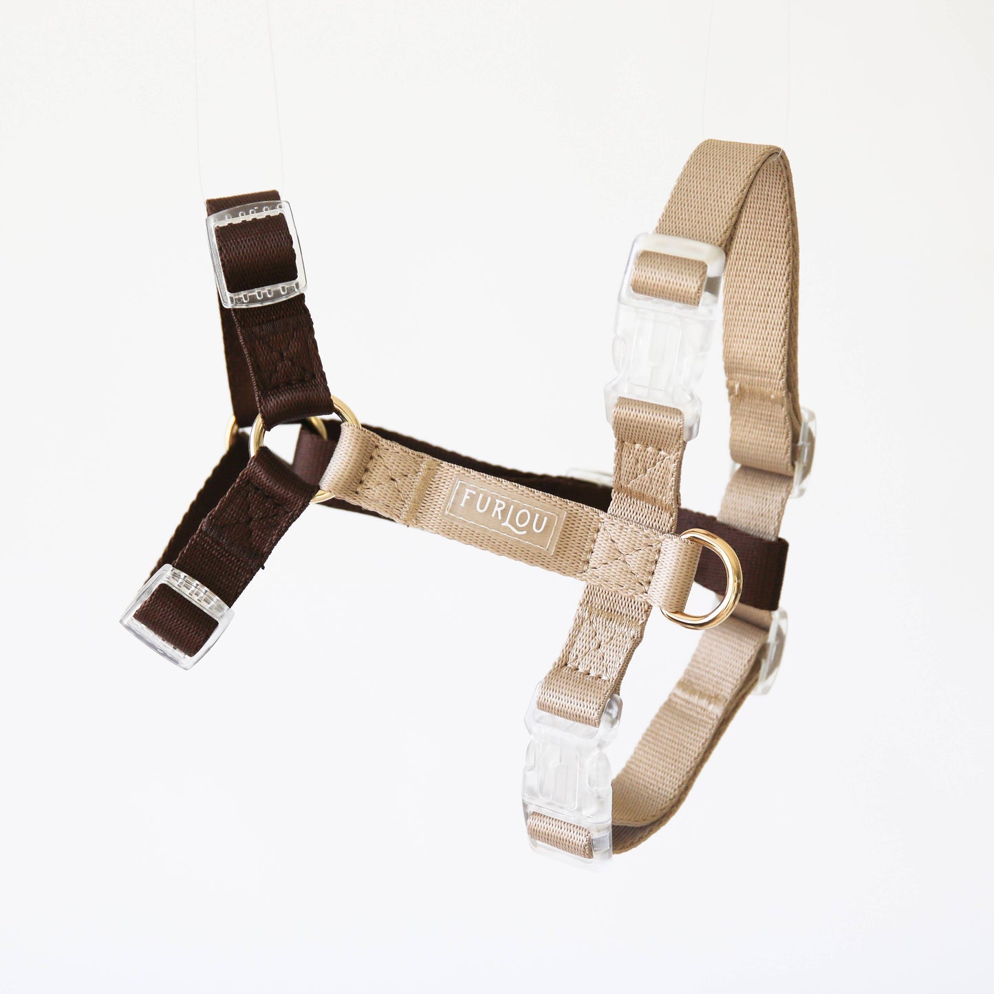 Harnais bi couleur marron beige FURLOU