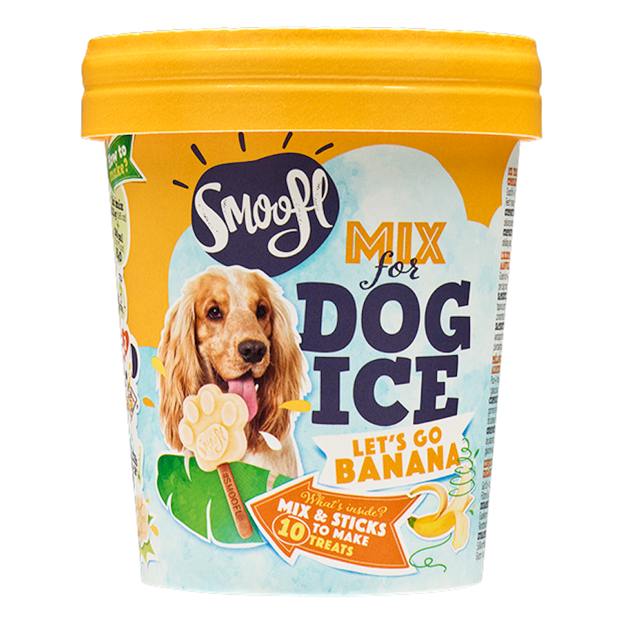 Mélange banane pour glace à chien