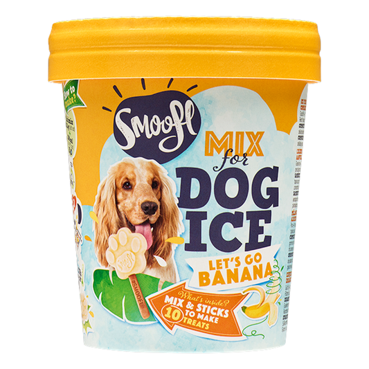 Mélange banane pour glace à chien