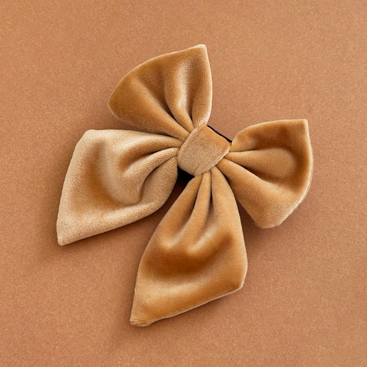 Nœud papillon marin en velours de luxe - Mocha