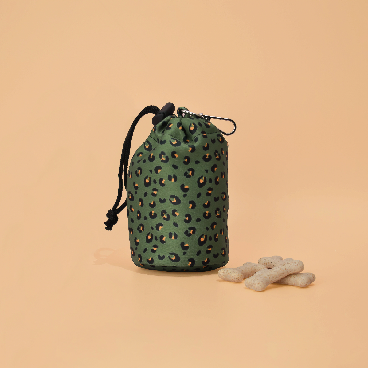 Pochette à friandises avec cordon de serrage - Léopard kaki